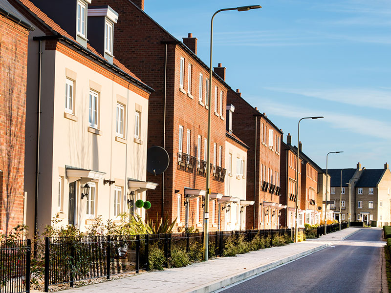 Row Of Modern Terrace Houses In Northern Ireland